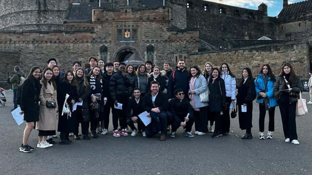First class experience: Bachelor students’ luxury field trip to Scotland’s capital